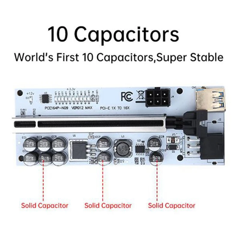 VER012 Riser USB 3.0 PCI Express VER012MAX Riser Kabel Riser Voor Videokaart X16 Extender PCI-E Riser Card Voor Mijnbouw
