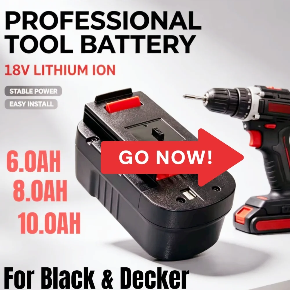 18V 6.8Ah A18 Battery Compatible For Black Decker HPB18-OPE 18-Volt Slide Pack HPB18 244760-00 A1718 FS18FL FSB18