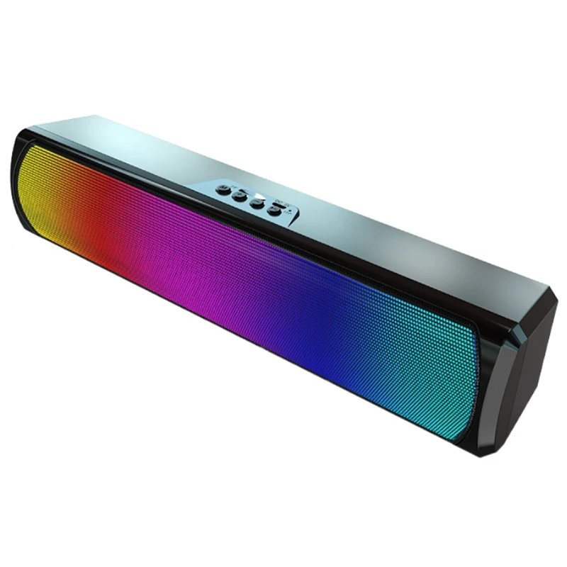 RGB Soundbar Wireless Bluetooth Speaker Strong Subwoofer Desktop Speaker For Laptop Desktop Computer