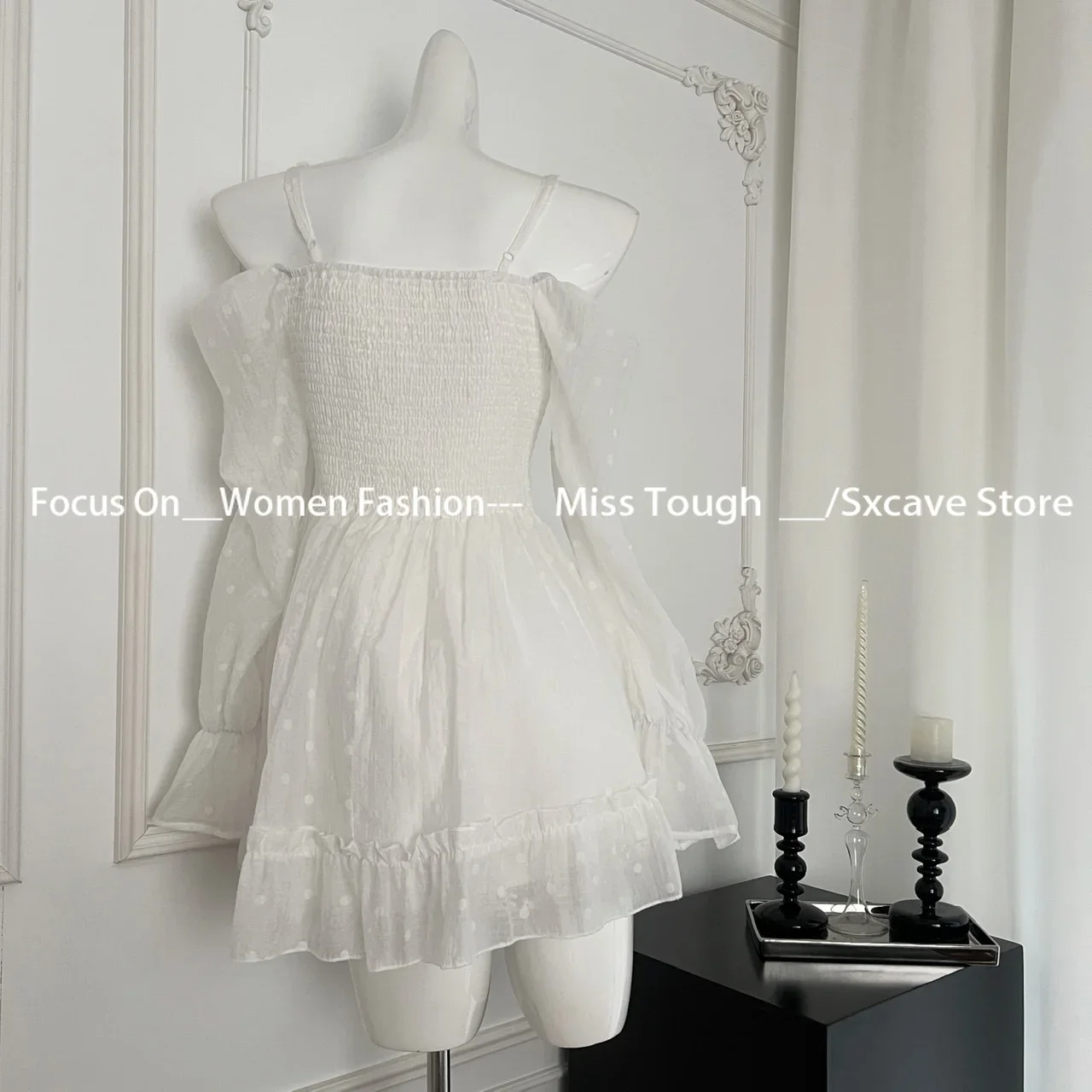 French Elegant Lolita Mini Dress Women Casual Short Partry Dress Evening Party 2000s Vintage Y2k Clothing Kawaii Lace Dress Chic