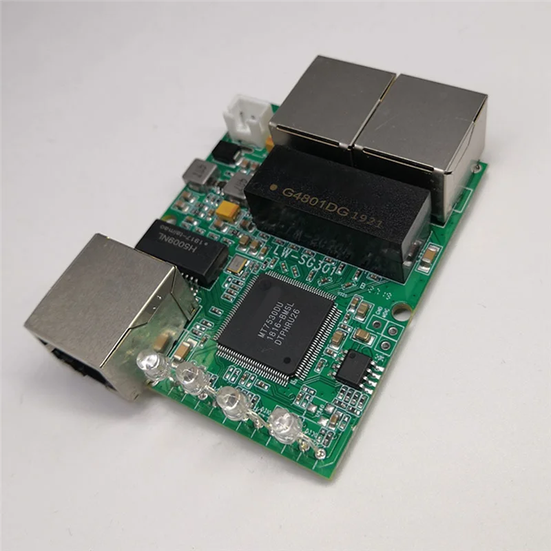 AC56-3-Port Gigabit Switch Module Is Widely Used In LED Line 5 Port 10/100/1000 M Contact Port Mini Switch Module PCBA