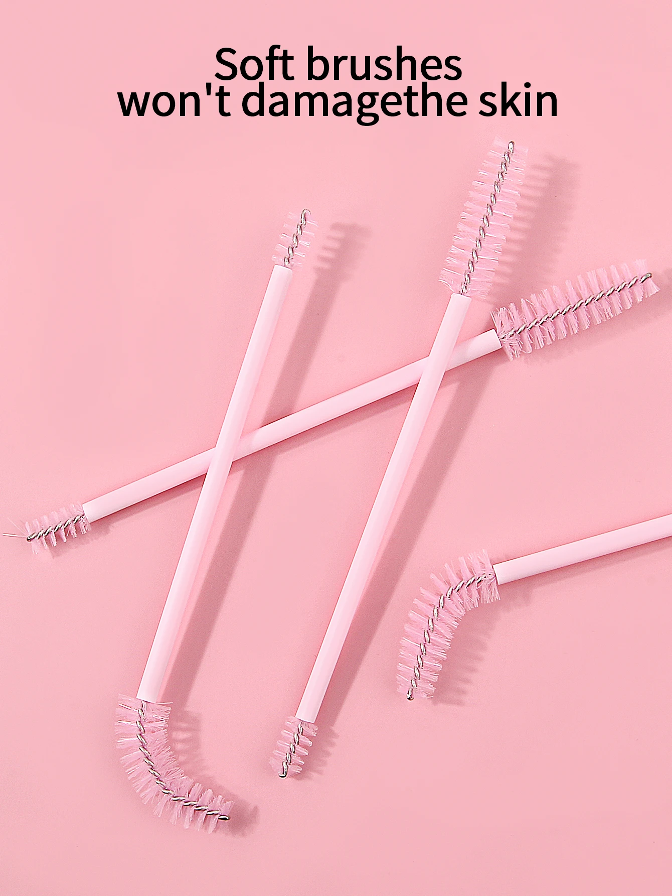20pcs Flexible Double Ended Eyelash Brushes Eyebrow Brush Reusable  Eyebrow Mascara Wands Spoolies Makeup Tools
