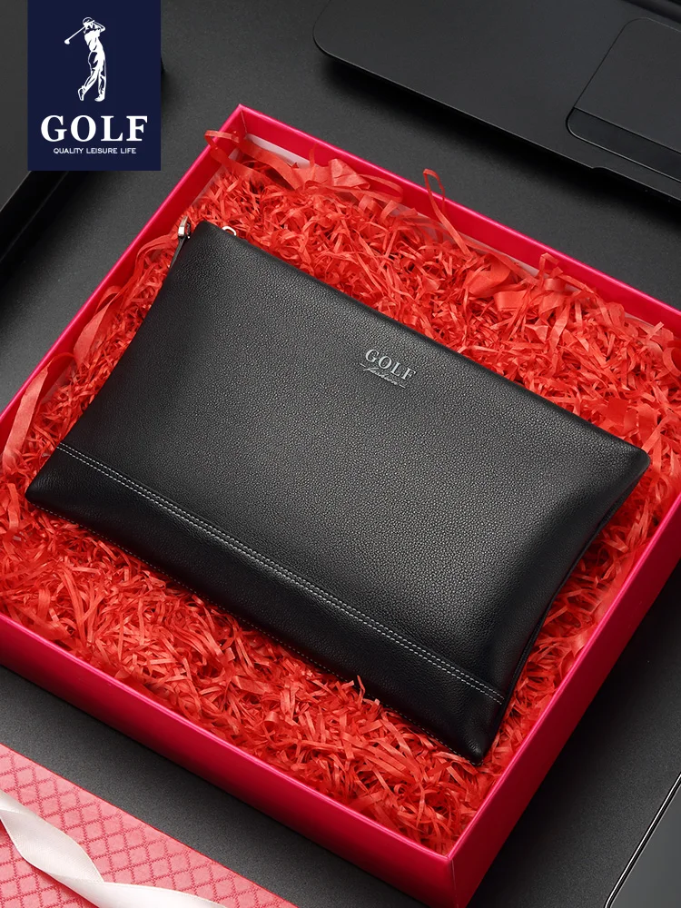 GOLF hand bag man  leather business envelope bag contracted caught hand holding bag fashion handbags Mobile phone bag