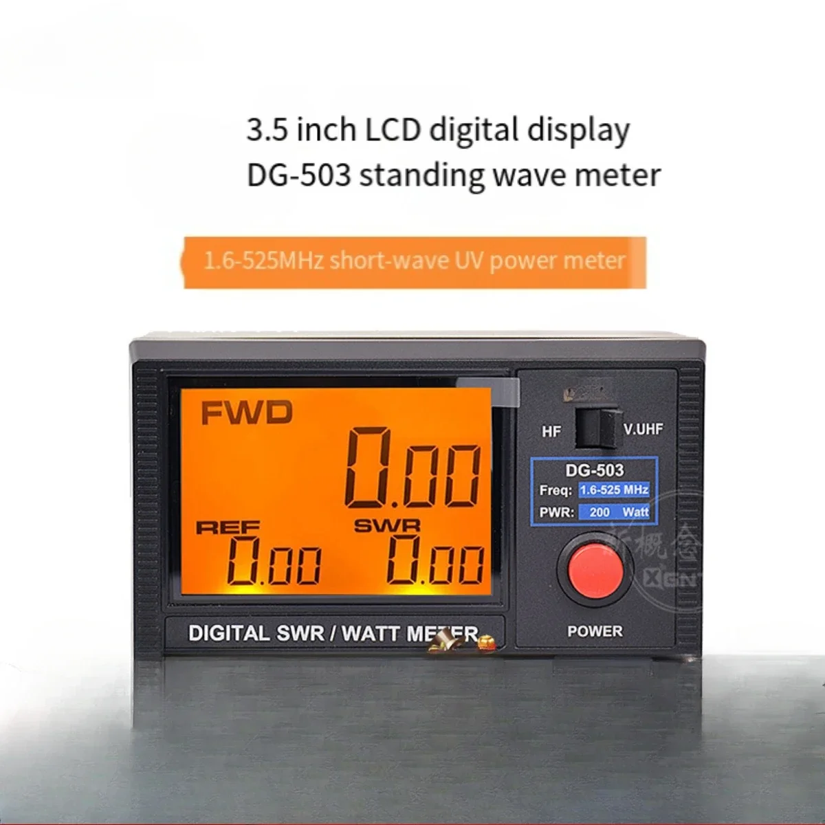 DG-503 Standing Wave Meter Measurement Short Wave UV Segment Standing Wave Power Meter Liquid Crystal Digital Display 1.6-60 MHz