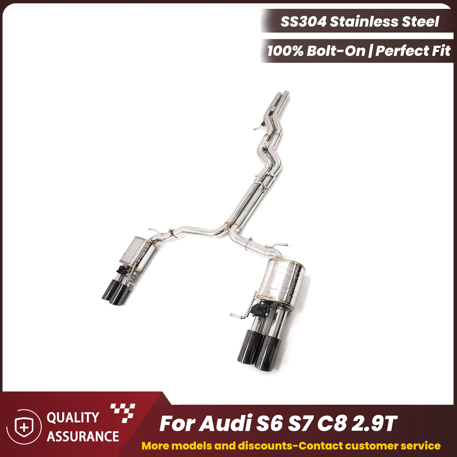 

ECCF Valvetronic Catback Exhaust For Audi S6 S7 C8 2.9T G82 Aggressive Exhaust Sound Performance Upgrade Easy Installation
