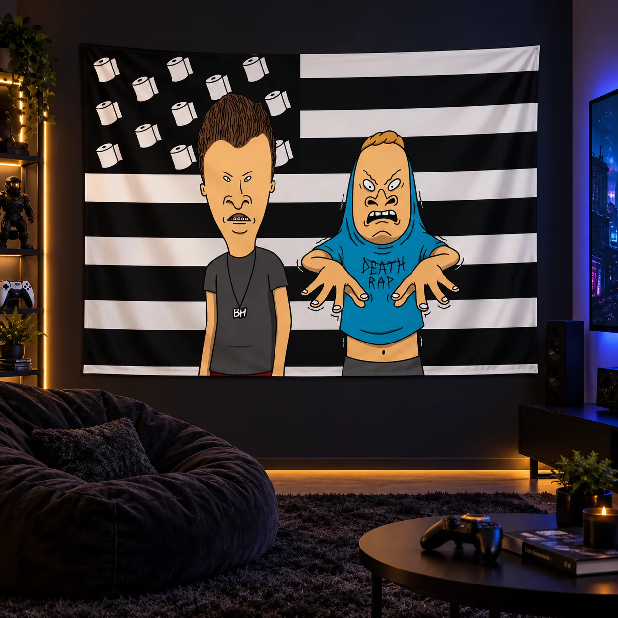 Tapeçaria com a bandeira dos E - Background Retro Gaming avaliação e preço