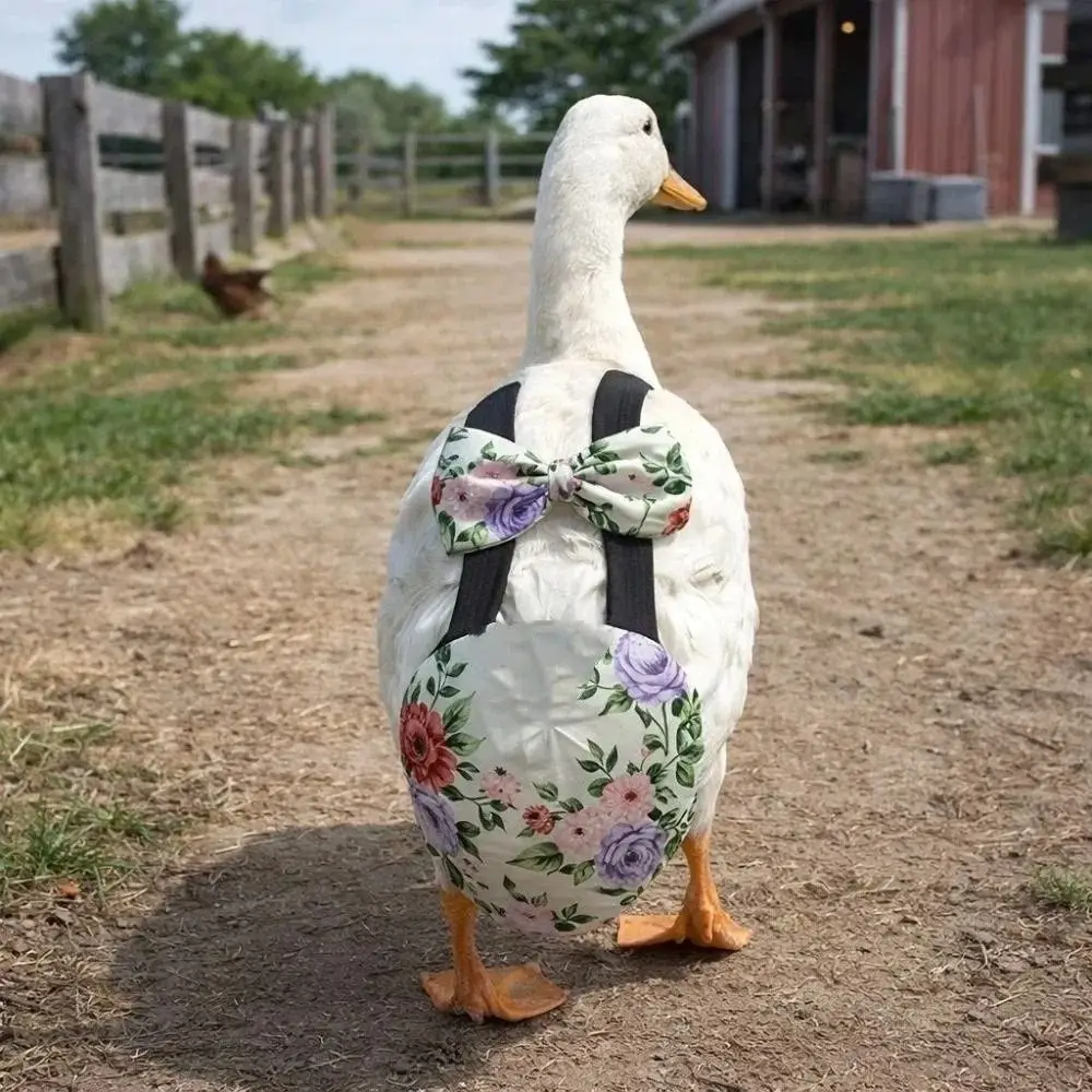 High Quality Reusable Pet Duck Diapers Adjustable Elastic Band Poultry Nappy Washable Breathable Poultry Care Supplies