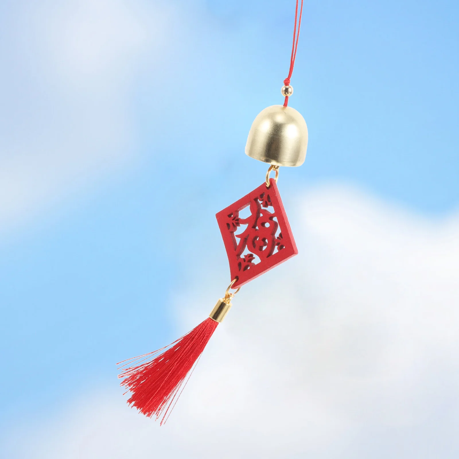 

5Pcs Blessing Plaque Wind Chimes Elegant Tassel Pendant Hanging Decoration for Garden Outdoor Patio Balcony Window Door Metal