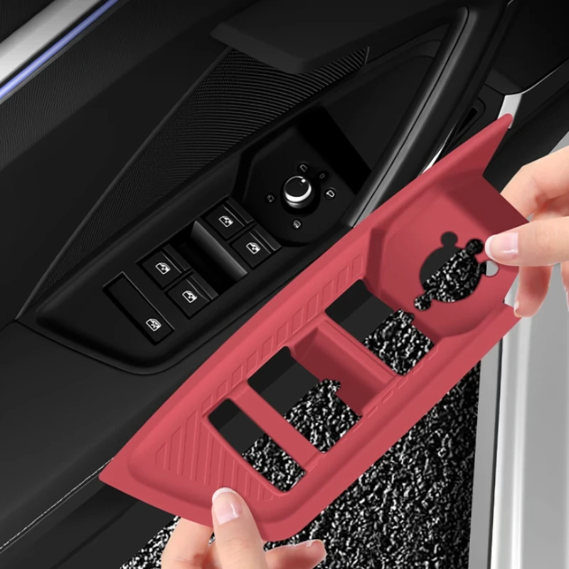 

For Audi A3 2021-2026 Liter Window Button Pad Door Handle Pad Silicone Protective Film Car Interior Accessories Supplies Tools
