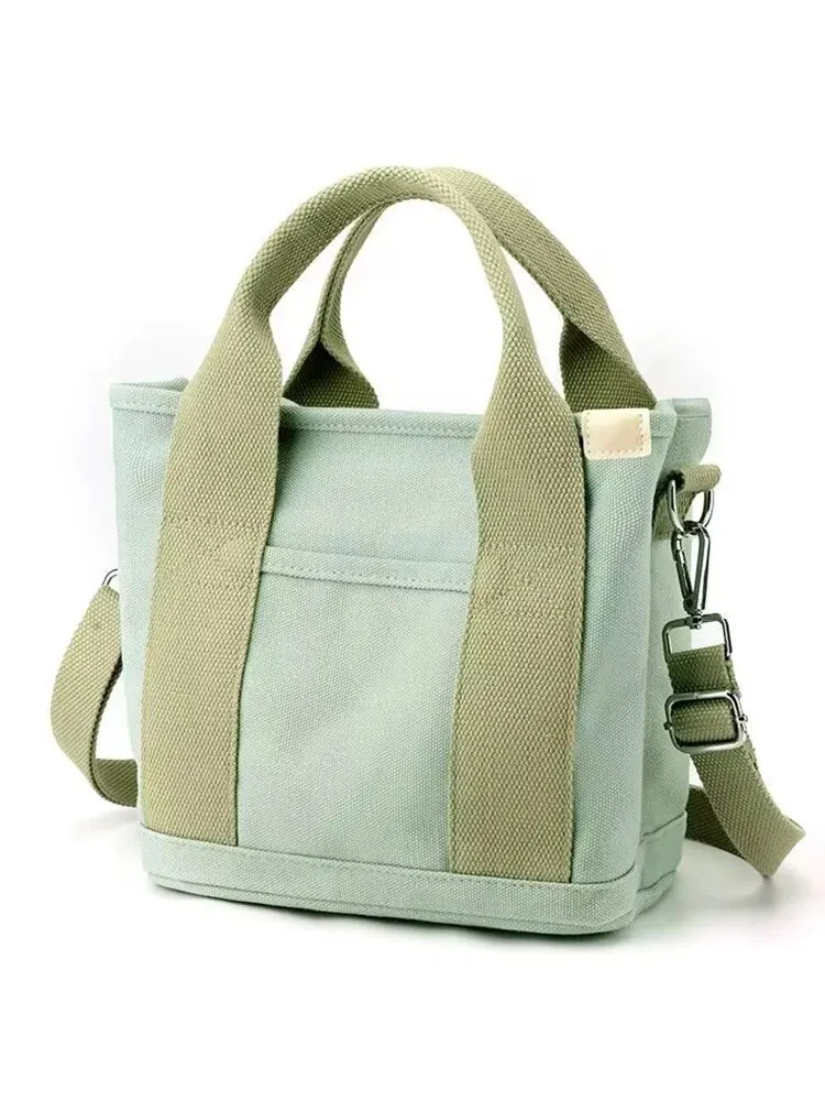 Canvas Shoulder Bag Large Capacity Multi Compartment Lightweight Handle Shoulder Bag for Women