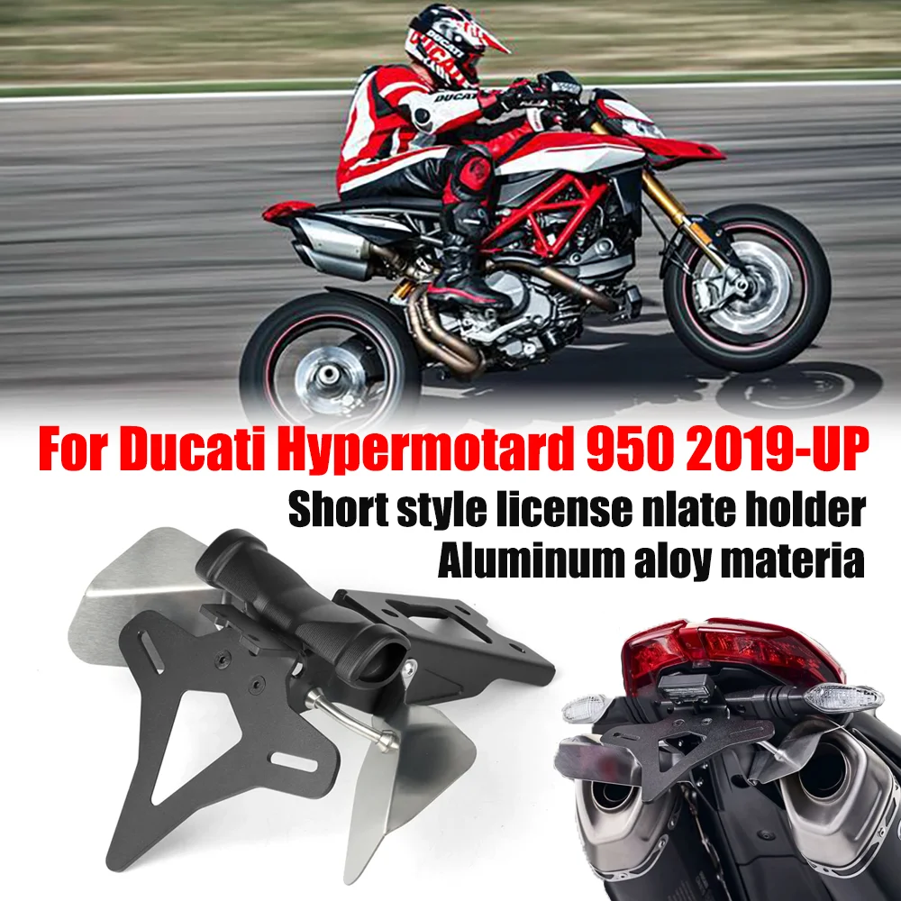 For Ducati Hypermotard 950 2019-UP Motorcycle Accessories Short Rear Stock License Plate Holder Tailstock Frame Bracket Kit