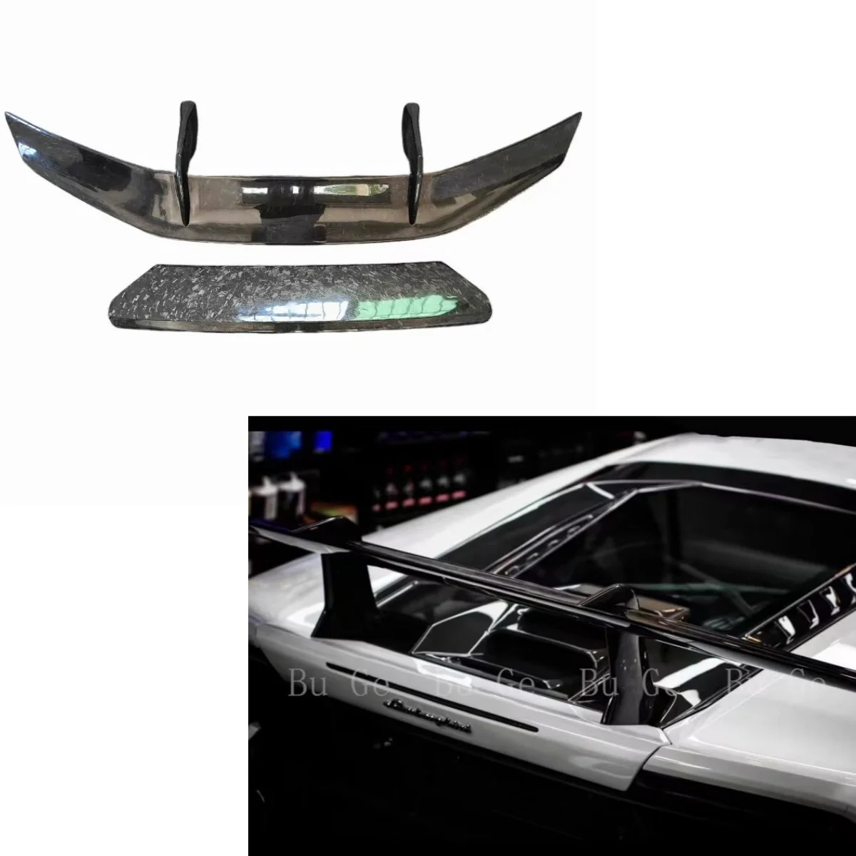 

New Condition P-Style Forged Pattern Rear Spoiler Base Body Kit Upgraded for Lamborghini Huracan LP610 LP580