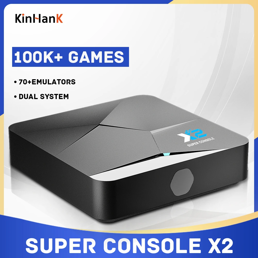 Super Console X2 Has Emuelec4.5/Android 9.0 Dual System With 100000+ Classic Retro Games And 70+ Emulators  4K UHD BT5.0