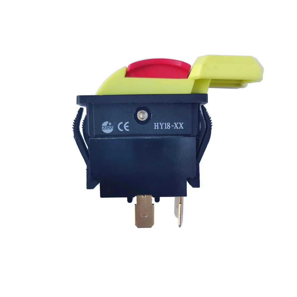HY18-XX 4-контактный 20A 2HP 125V Вкл. Выкл. Ключевой переключатель Кнопочный однопозиционный переключатель для электроинструментов