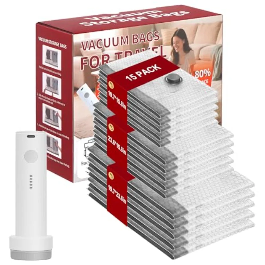 

Портативные электрические вакуумные пакеты для хранения UUM, герметичные компрессионные пакеты для подушек, одеял, пледов, постельного белья, 5 шт.