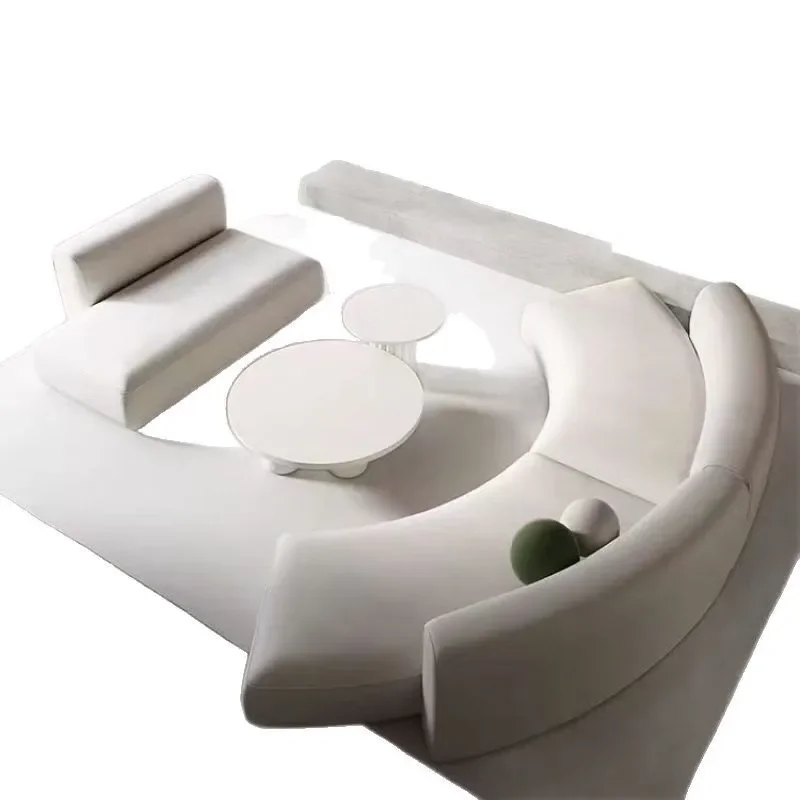 

Medieval sofa, curved sofa, semi-circular leather sofa, high-end fashion type