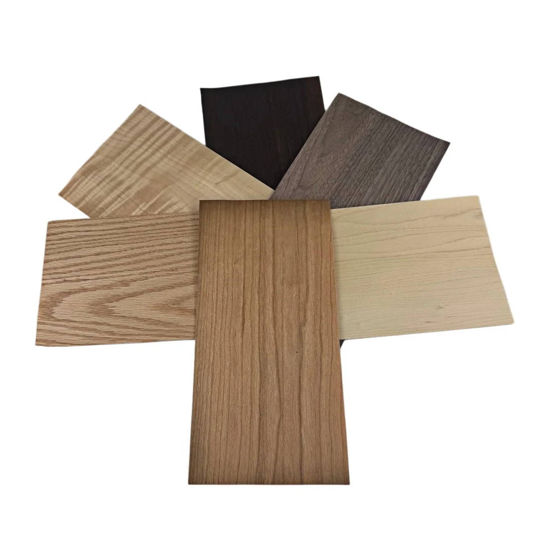 Natural Wood Veneer Sheets 0.5mm Mixed Wood Pack Maple Curly Black Walnut 300x150mm for Marquetry DIY Craft Furniture Inlay
