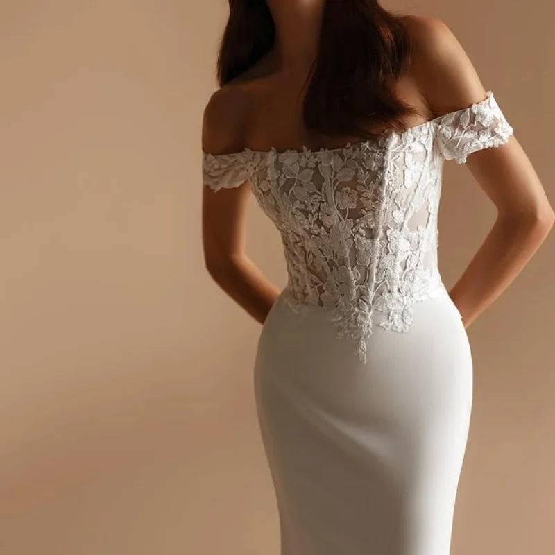 تخصيص الساتان العاج الكرة ثوب فساتين الزفاف الملكي تول ذيل طويل زين ذيل السمكة تنورة صنع رداء دي