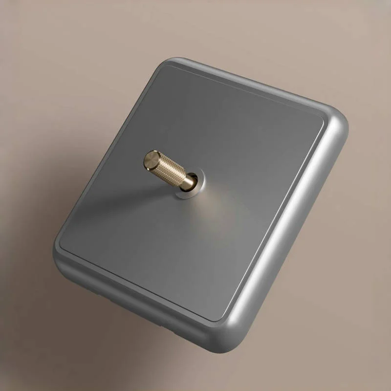 

Серый настенный переключатель типа 86 в стиле ретро в минималистском стиле для домашнего использования, 1-4 комплекта двусторонних многоканальных скрытых переключателей