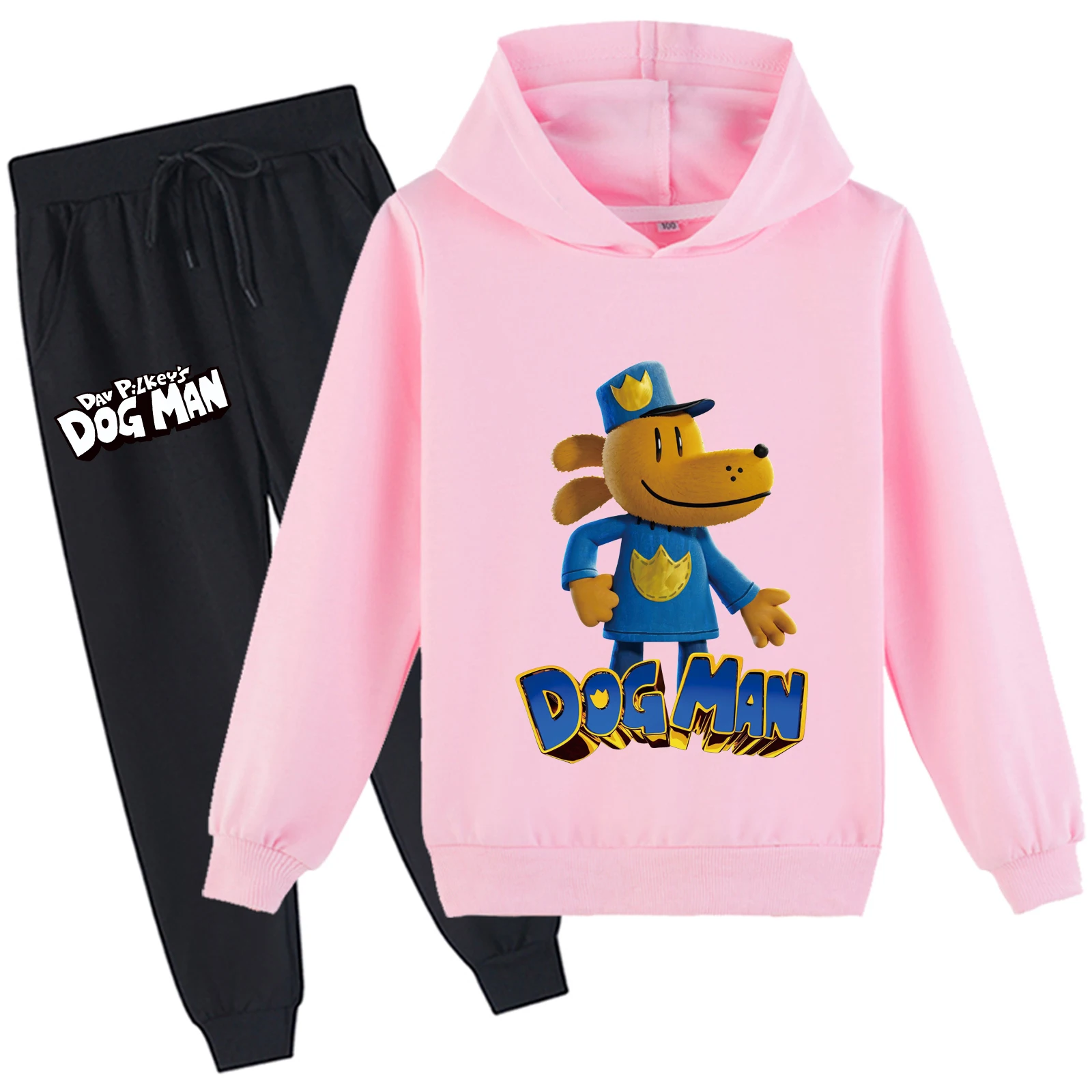 Kleine Kid Hond Man Lichtgewicht Sweatshirt en Joggingbroek 2 Stuks Sweatsuit Set, Herfst Zacht Trainingspak voor 2-14Y