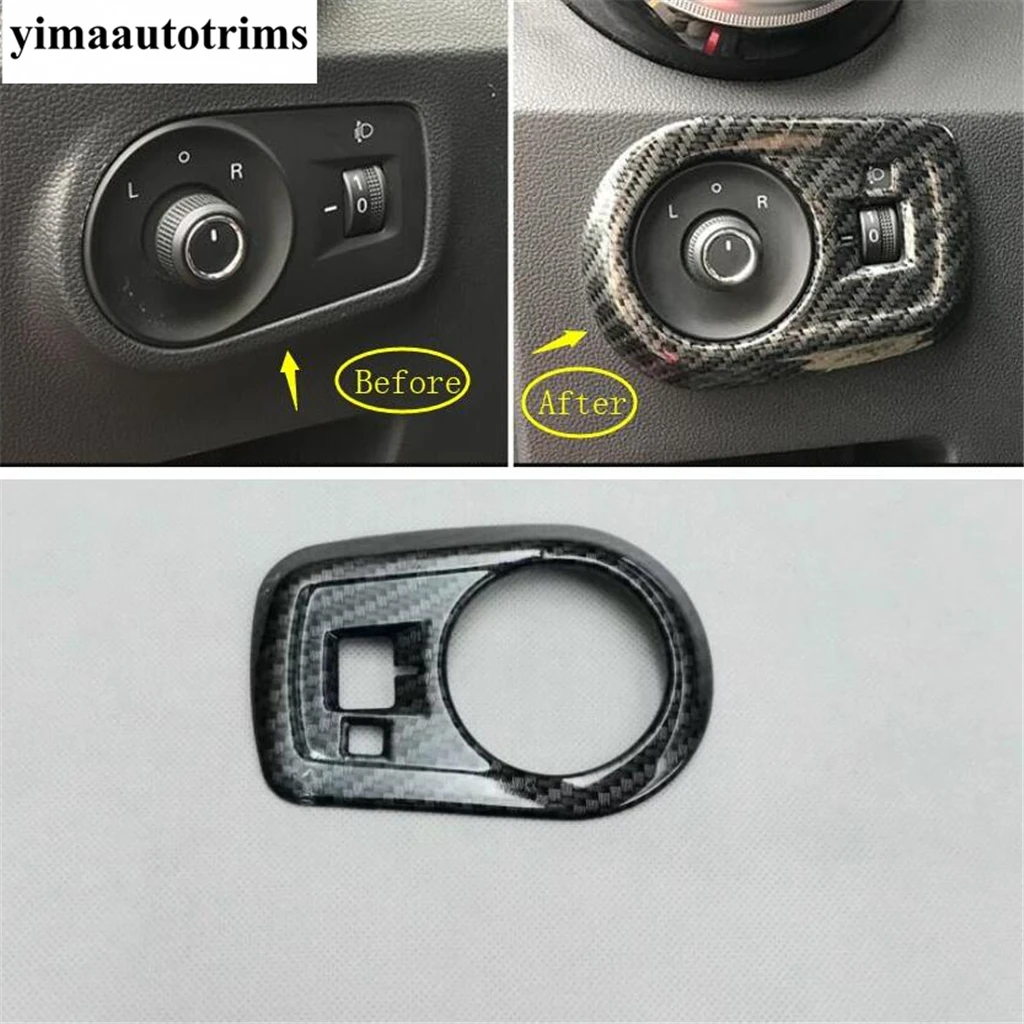 

Carbon Fiber Look Car ABS Accessories Pillar A Speaker / Window Lift Button / Air AC Vent Cover Trim For MG ZS EV 2018 - 2023