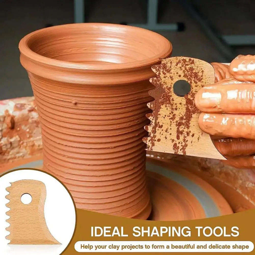 7PCS Wooden Pottery Tool Set 3