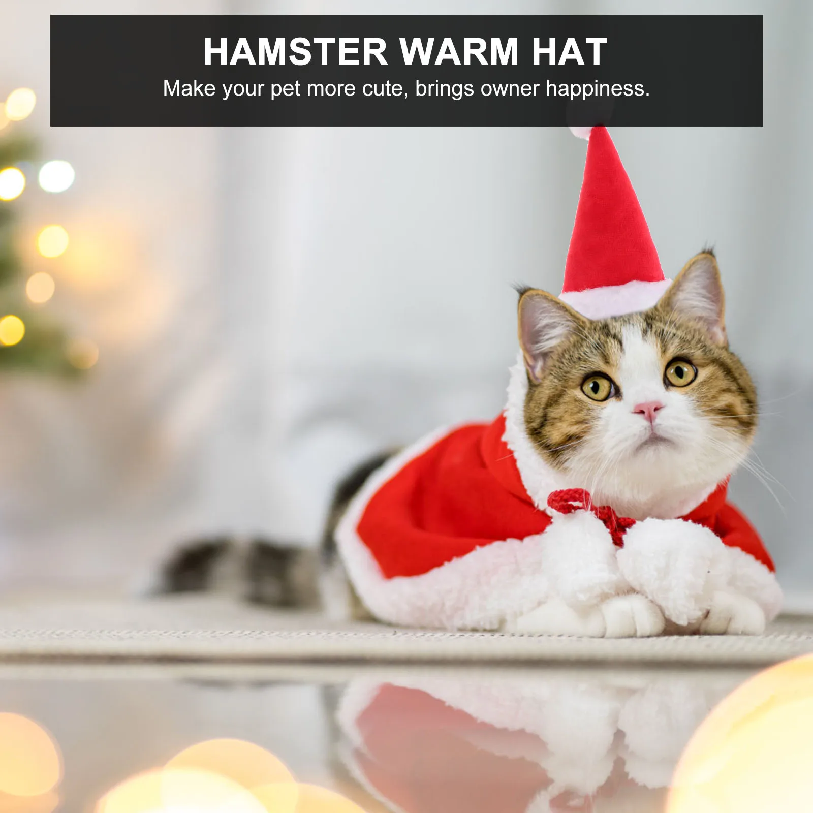 

Small Animal Hat Pet Christmas Costumes Mini for Hamster Red Chinchilla Clothes