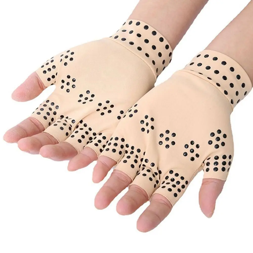 

Arthritis Joint Magnetic Gloves Elastic Exposed Finger Arthritis Therapy Gloves Breathable Comfortable Cycling Driving Gloves