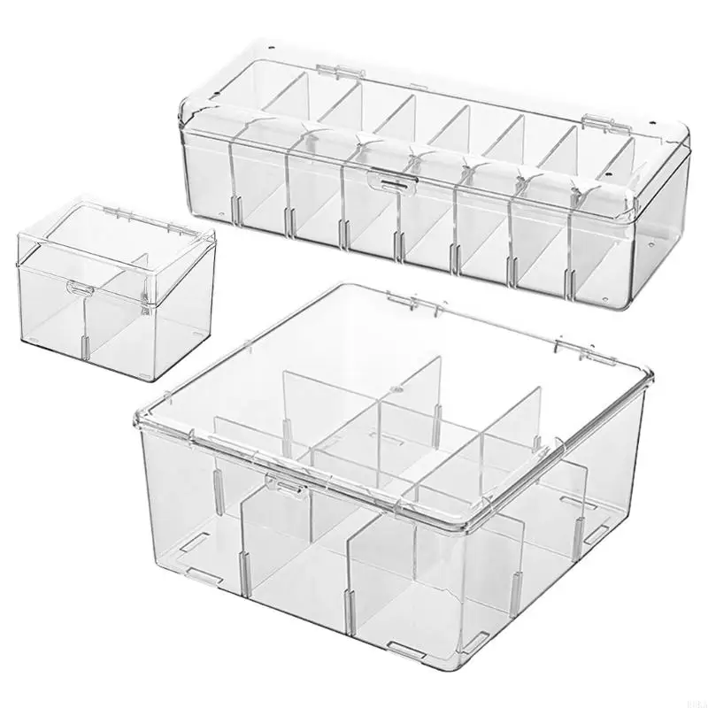   Space Saving Stacking Storage Solution Card Organizers Collectible Game Card Case With Removable Dividers