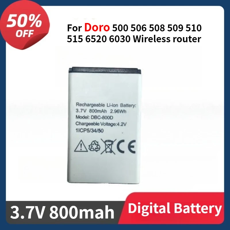 

DBC-800D Battery for Doro 500 506 508 509 510 515 6520 6030 Wireless Router 3.7V 800mAh Battery