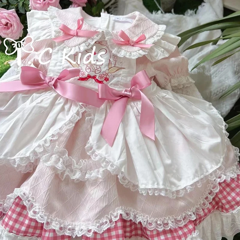 Summer New Cute and Stylish Girls Casual Dresses Princess Dress Kids Summer Eid Dress Birthday Gift Flower Kids Dress