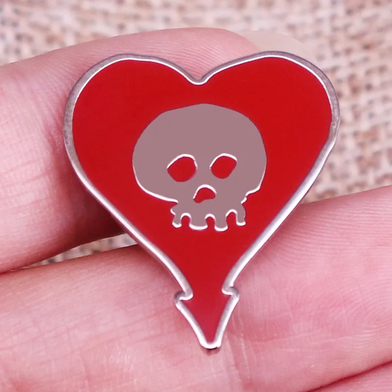 Retro Skull Enamel Pin Punk Rock and Roll Music Team Logo Periphery Brooch Collection Souvenir Jewelry Gift for Fans