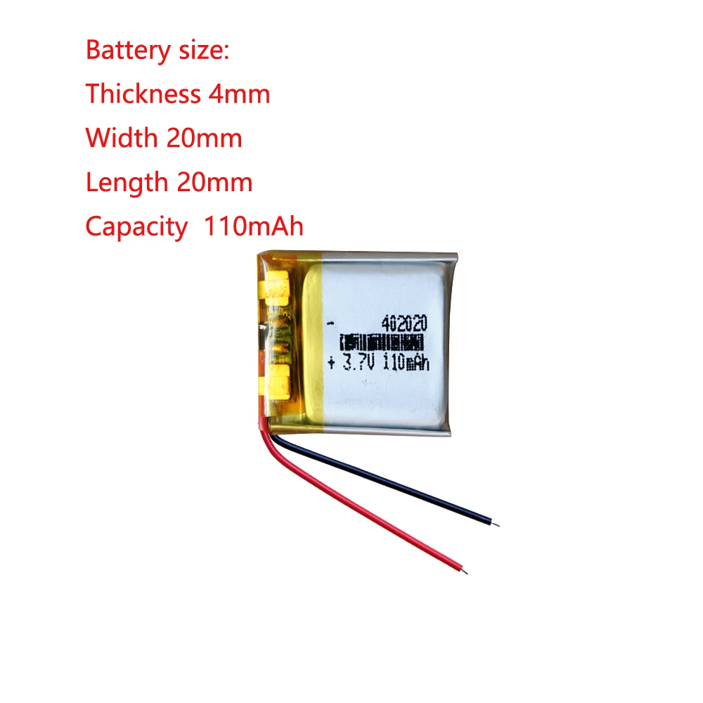 

Индивидуальная литий-ионная батарея небольшого размера 402020 160 мАч литий-полимерная батарея 3,7 в для фена, смарт-часов, детского телефона, дистанционного управления