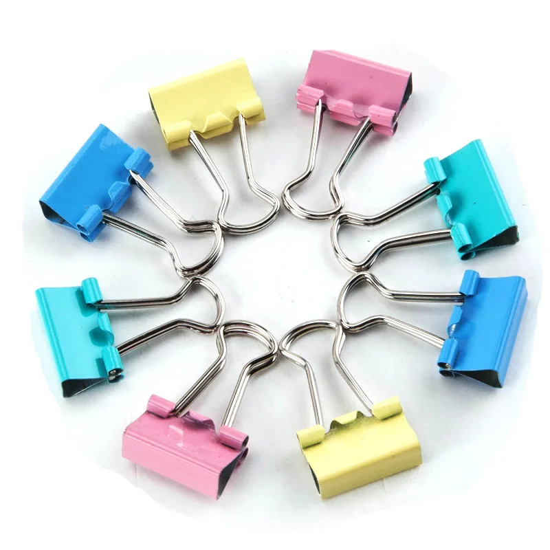 

48-Pack Assorted Size Colorful Binder Clips - 15/25/41mm Paper Organizer Clips