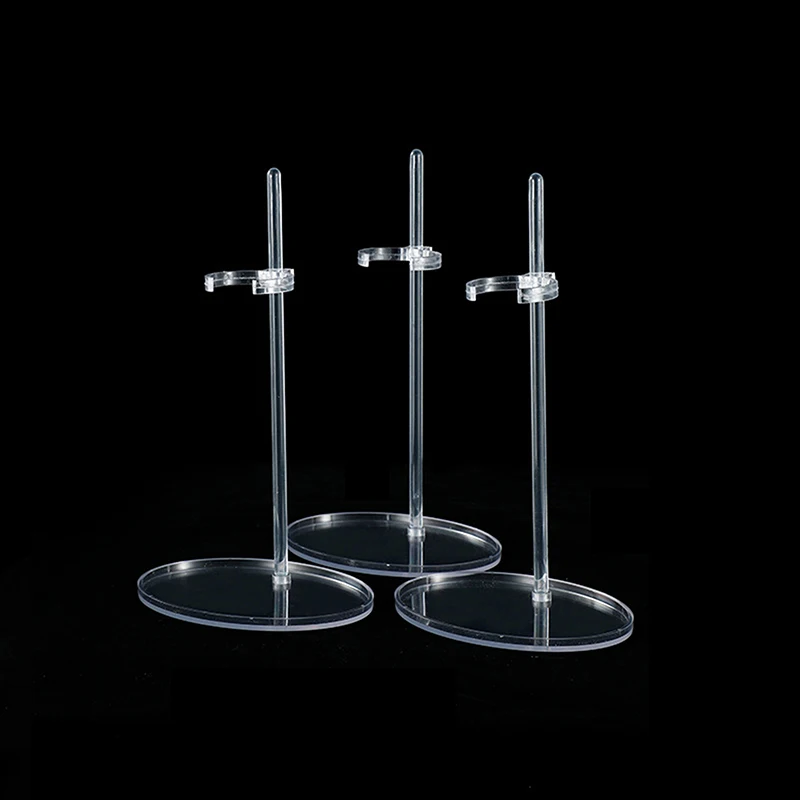 Acrylic Doll Holder Stands Transparent 30cm Figure Display Waist Foot Support Rack Bracket For 1/6 Doll Toys Show