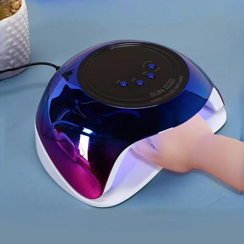 

LED 네일 램프 젤 네일용 빠른 경화 건조기, 전문 UV 라이트, 홈 살롱 네일 아트 도구, 58 LED, 4 타이