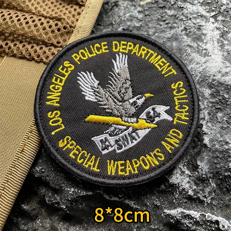 

Hostage Rescue Team Badge FBI SWAT Embroidery Patches Tactical Vest Patch Hook&Loop Eagle Armband On Backpack Combat Applique