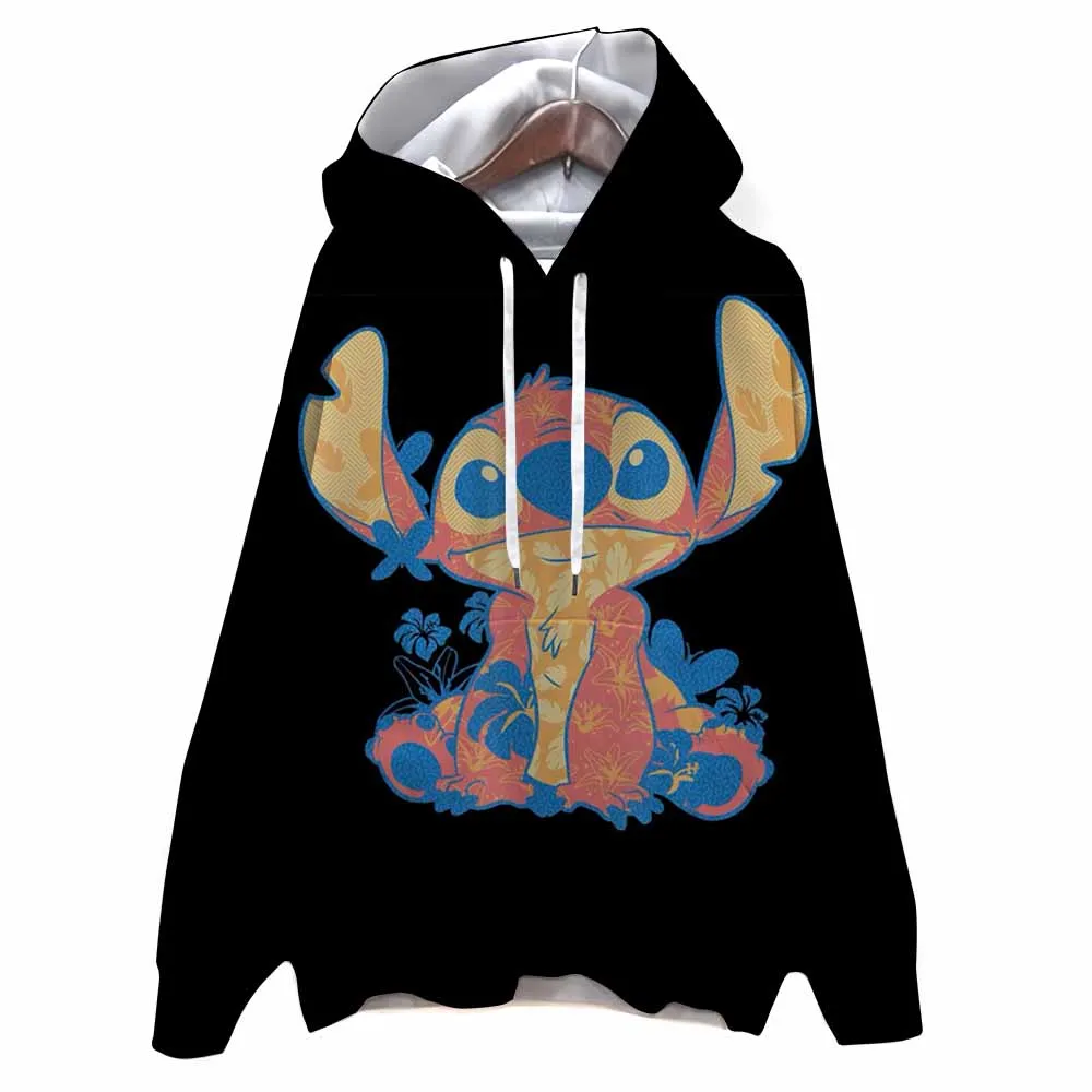 เสื้อฮู้ดดี้ลายดิสนีย์สติทช์แบบพิมพ์ 3 มิติ สำหรับผู้หญิง เสื้อสเวตเชิ้ตมีฮู้ดลำลอง สไตล์สตรีท เสื้อพูลโอเวอร์ Y2K เสื้อแทรคสูท เสื้อโค้ทแบบยูนิเซ็กส์