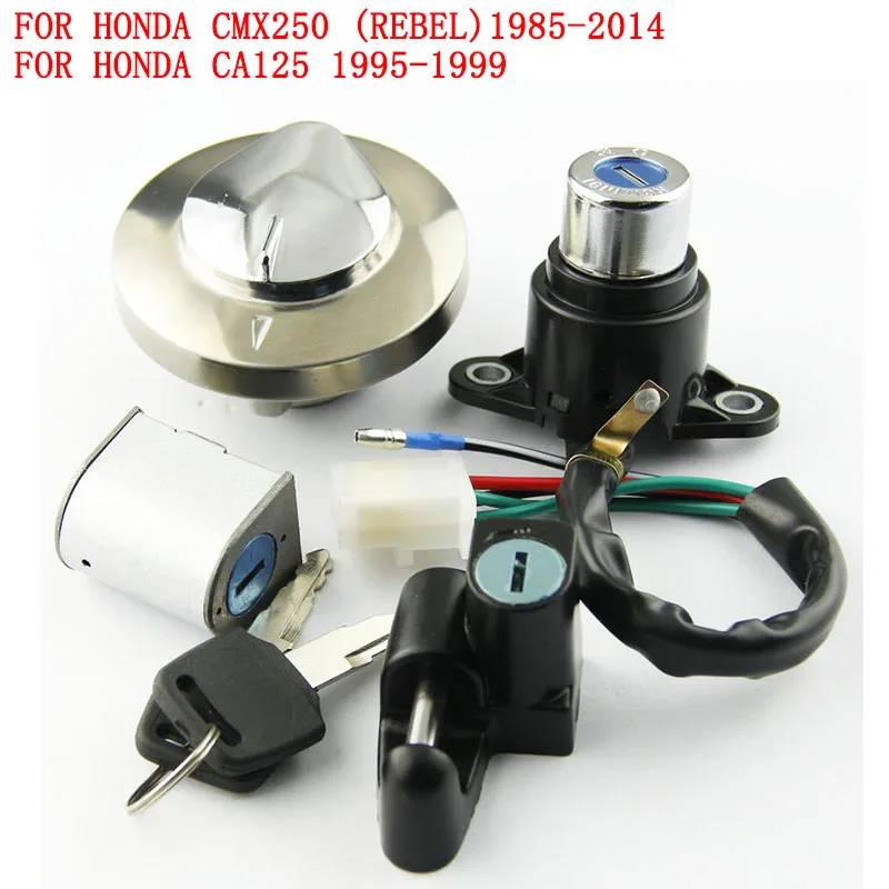 

Motorcycle Ignition Switch Fuel Tank Cap For Honda CMX250 REBEL CMX 250 1985-2014 CA125 CA 125 1995-1999 Seat Lock Key Set Parts