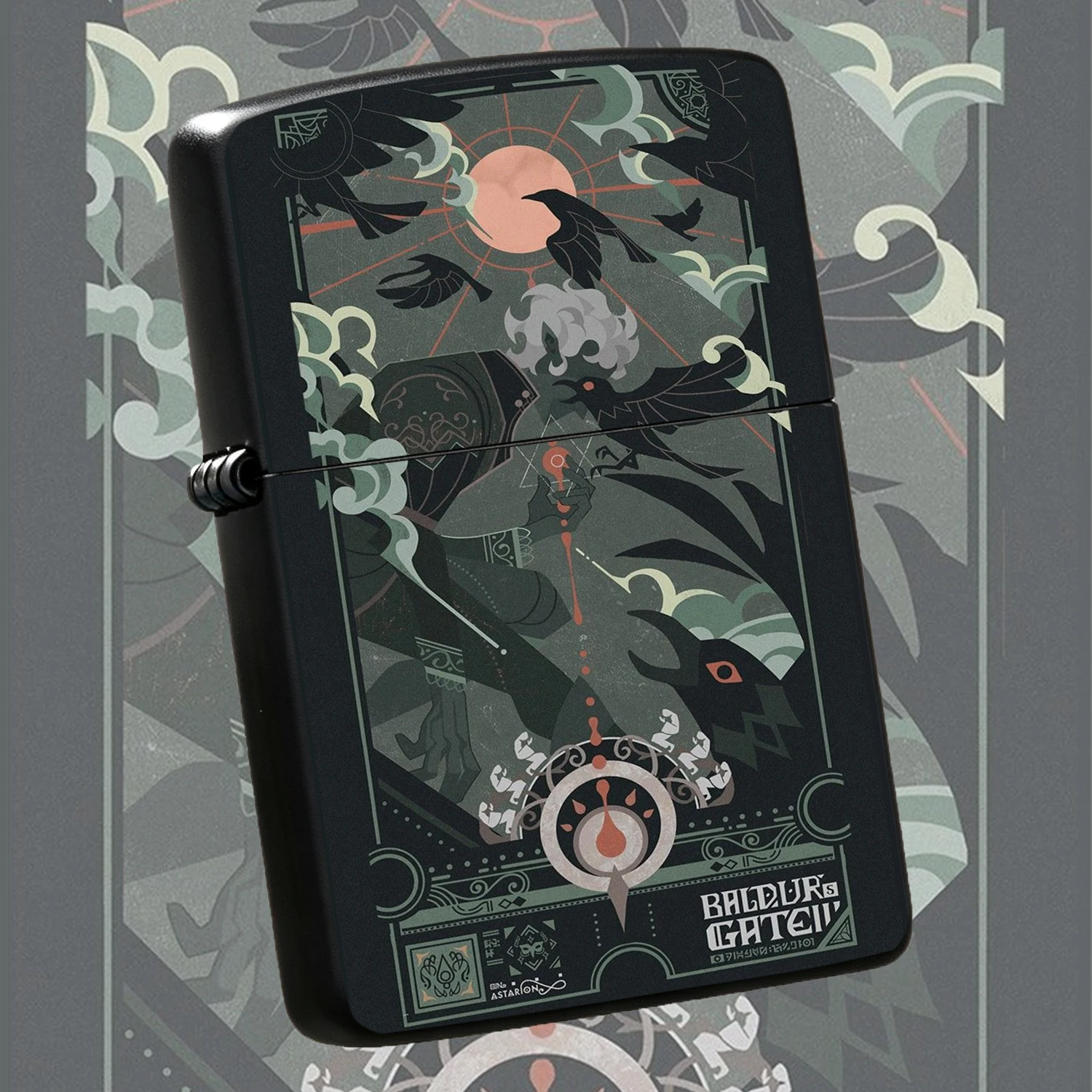 Baldur'S Gate 3 Astarion Themed Retro, Exquisite Tarot Card Art Printed Portable Durable Personal Collectible, Creative Exclusive Accessory For Game Fans Daily Use Gifting A Fun And Humorous Lighter