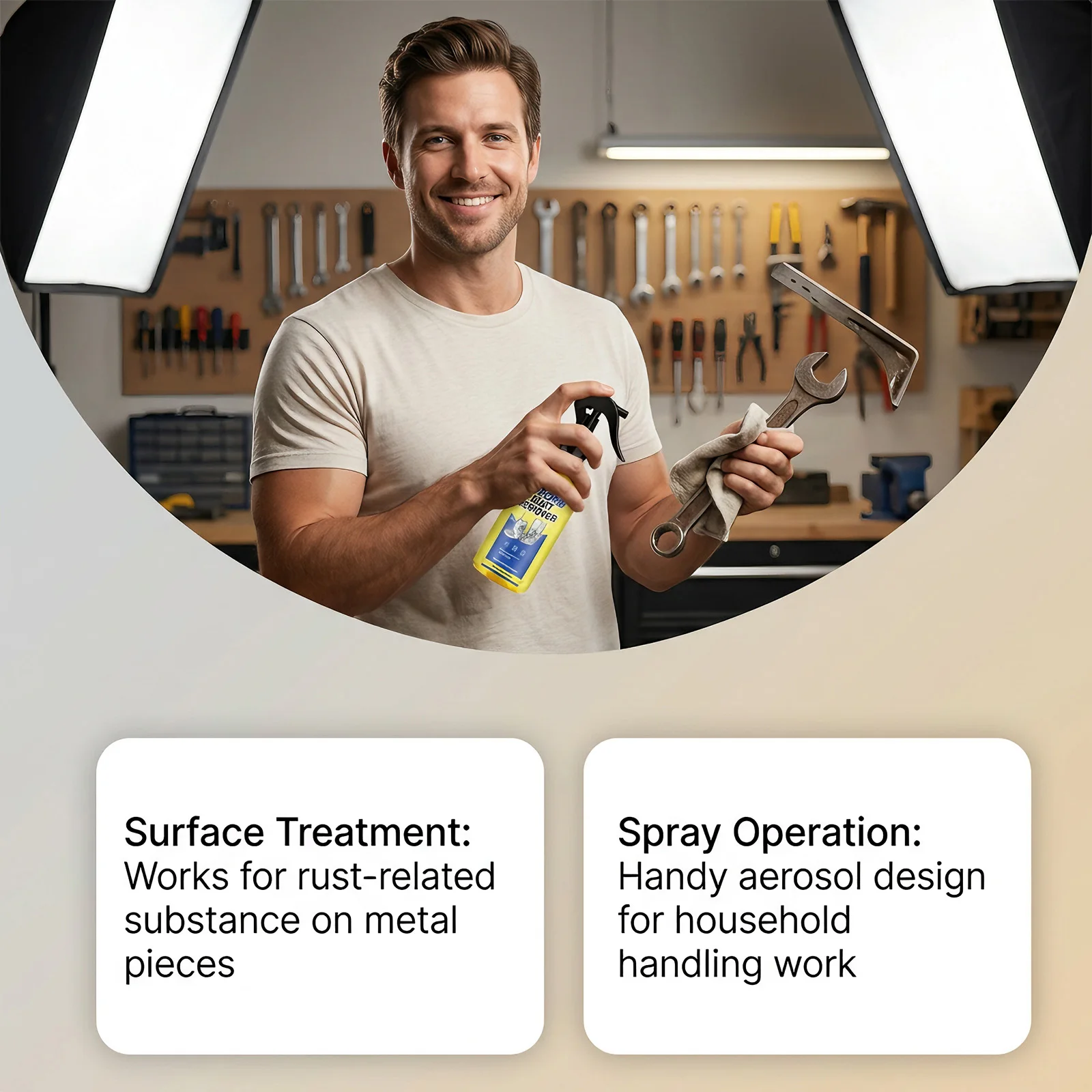 Strong Rust Remover Spray 100ml Stainless Steel Deoxidizer Safe Fast Acting Care Daily Metal Stain Cleaner For Kitchen Cookware