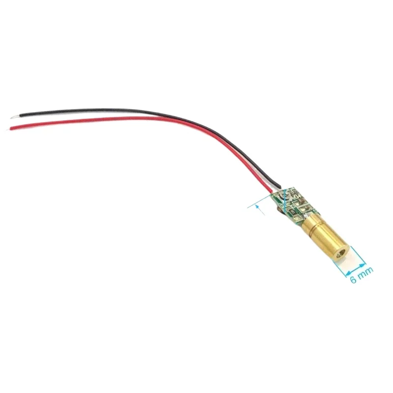 6mm Green Laser Module Dot Shaped Straight Line Cross Line Green Laser Head with Adjustable Focal Length 520nm Laser Head