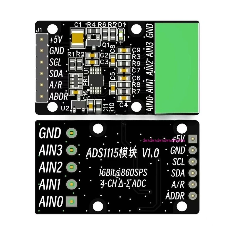 ADS1115 الأصلي عالي الدقة 16 بت ADC تحويل تناظري إلى رقمي 4 قنوات طرف واحد 2-حصول بيانات مختلفة I2C #4