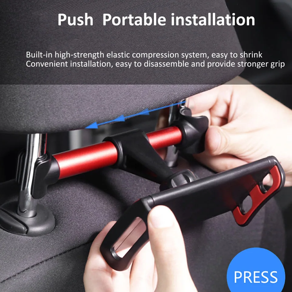 

4-11 inch Phone Tablet PC Car Holder Stand Back Auto Seat Headrest Bracket Support Accessories for iPhone X 8 iPad 1 2 3 4 Mini