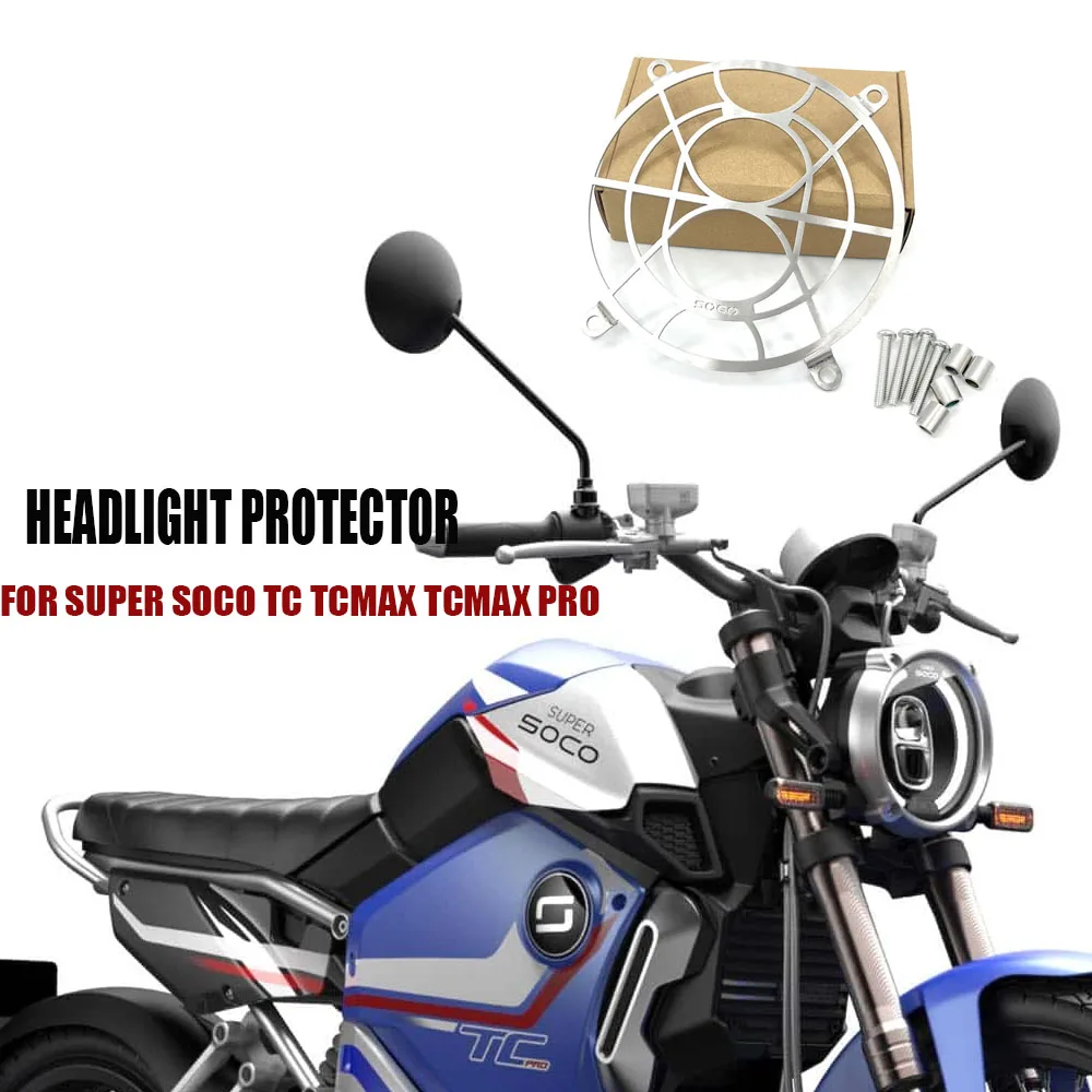 

For Super SOCO TS TC TCMAX TCMAX PRO Motorcycle Headlight Protector Grille Guard Cover Protection Grill Cover