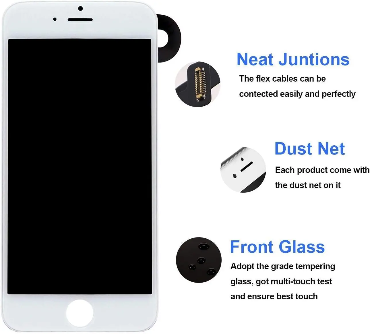 High Quality LCD For iPhone 8 LCD Screen Replacement Display 3D Touch Full Assembly with Repair Tools A1863 A1905 A1906 A1907