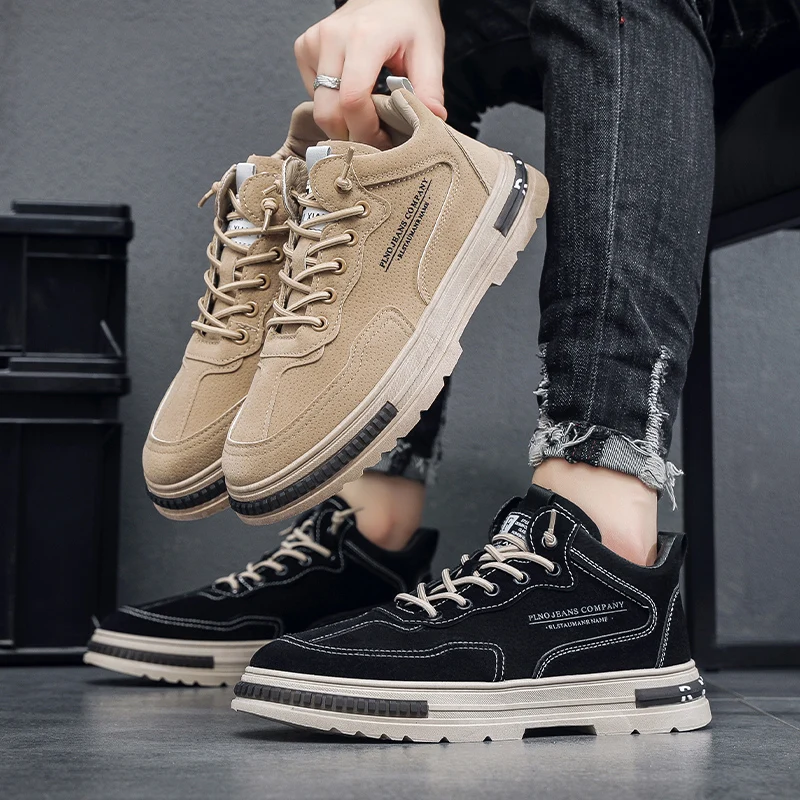 أربعة مواسم الرجال المنخفضة أعلى شقة منخفضة الكعب الجلود ريترو ستايل عادية الدانتيل متابعة المألوف ومتعددة الاستخدامات ملابس العمل حذاء كاجوال
