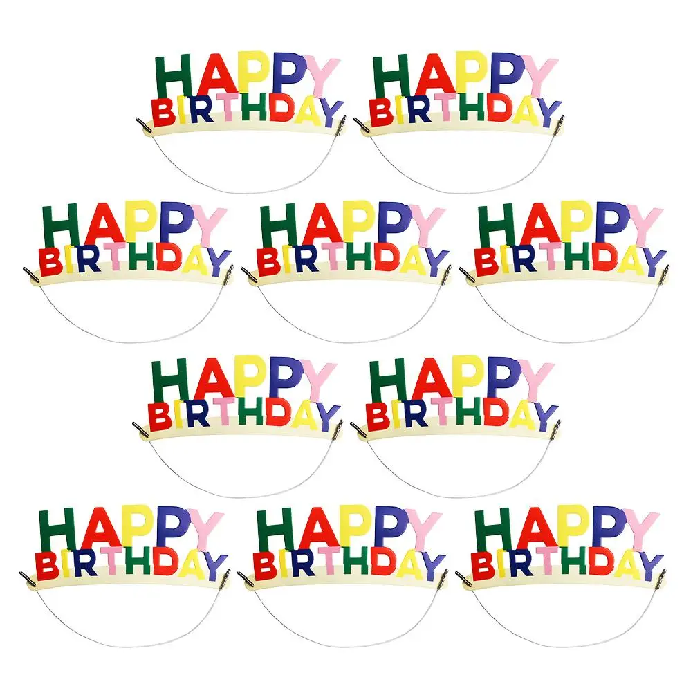 

10 Pcs Venue Setting Props Birthday Hat Headband Baby Crown Paper for Adults