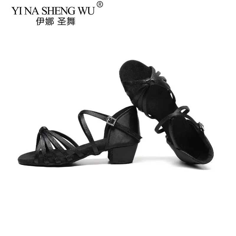 Women's Dance Shoes, Women's Ballroom Latin Children's Tango Sasha Latin Dance Shoes, Low Heel Soft Soled Dance Practice Shoes