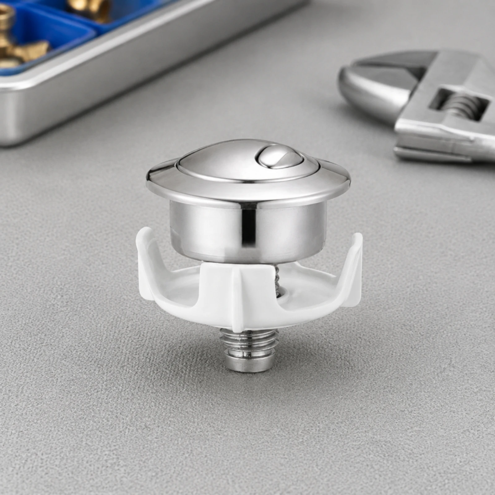 Siamp Optima 50 Replacement Flush Button Plastic Cable-Operated Toilet Flush Button Sturdy Easy to Install